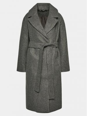 Priliehavý kabát Gina Tricot sivá