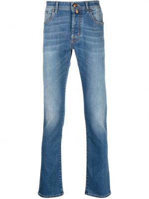 Skinny jeans mit stickerei Jacob Cohën blau