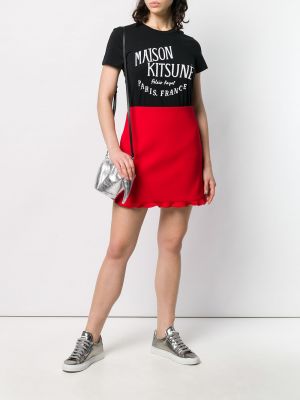 Koszulka z nadrukiem Maison Kitsune czarna