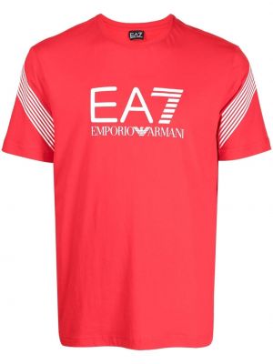 T-shirt Ea7 Emporio Armani röd