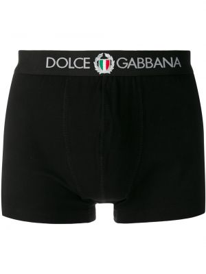 Boxerky s výšivkou Dolce & Gabbana černé