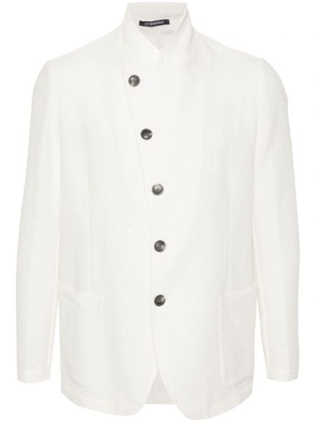 Veste en tricot Emporio Armani blanc