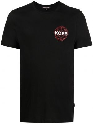 Kokvilnas t-krekls Michael Kors melns