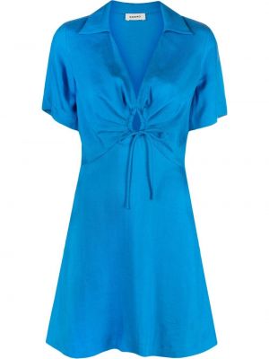 Сатенена рокля Sandro синьо