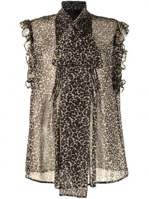 Transparenter bluse mit print mit leopardenmuster Costarellos