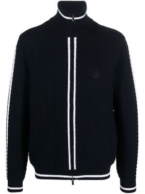 Brodert lang genser Giorgio Armani blå