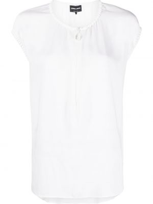 Шелковая блузка Giorgio Armani, белый