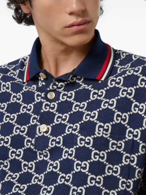 Žakardinis medvilninis polo marškinėliai Gucci