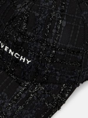 Шапка с козирки от туид Givenchy черно