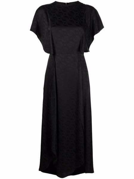 Robe mi-longue à imprimé en jacquard Stella Mccartney noir