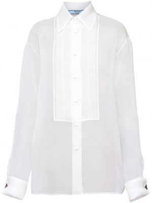 Transparente hemd Prada weiß
