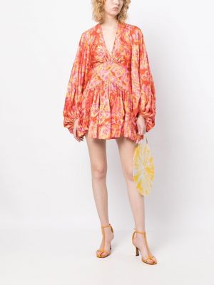 Sukienka z nadrukiem Acler pomarańczowa