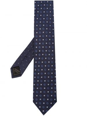 Cravată de mătase cu imprimeu geometric Brioni