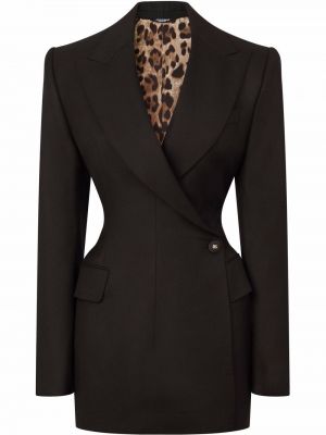 Kabát na gombíky Dolce & Gabbana čierna