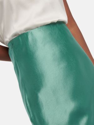 Σατέν μίντι φούστα Max Mara πράσινο