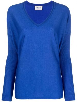 Kašmírový sveter s výstrihom do v Wild Cashmere modrá