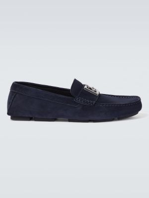 Pantofi loafer din piele de căprioară Dolce&gabbana albastru