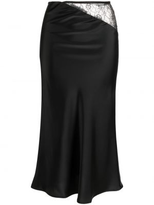 Midi φούστα με δαντέλα Musier μαύρο