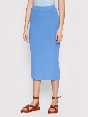 Slim fit pouzdrová sukně United Colors Of Benetton modré