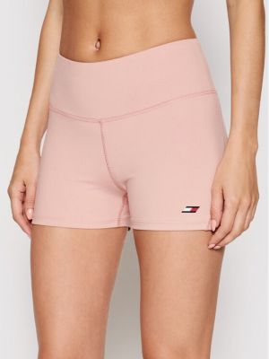 Pantaloni scurți de sport slim fit Tommy Hilfiger roz