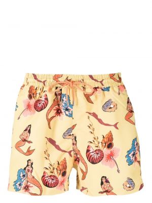 Trykt shorts Paul Smith gul