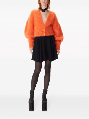 Mohair strickjacke mit v-ausschnitt Nina Ricci orange