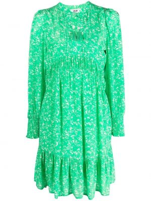 Плисирана рокля с принт с абстрактен десен Moliin зелено