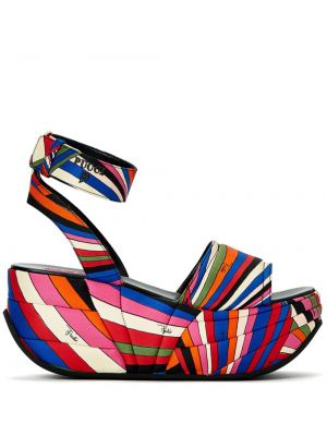 Sandale s platformom s printom Pucci plava
