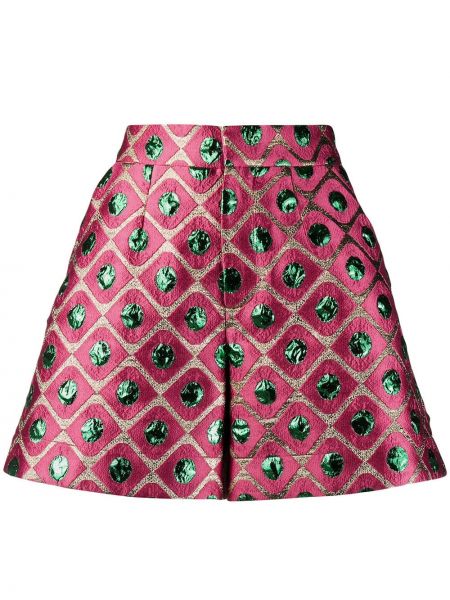 Pantalones cortos ajustados con estampado geométrico La Doublej rosa