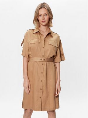 Сукня-сорочка вільного крою Calvin Klein бежева
