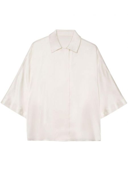 Σατέν πουκάμισο Anine Bing λευκό