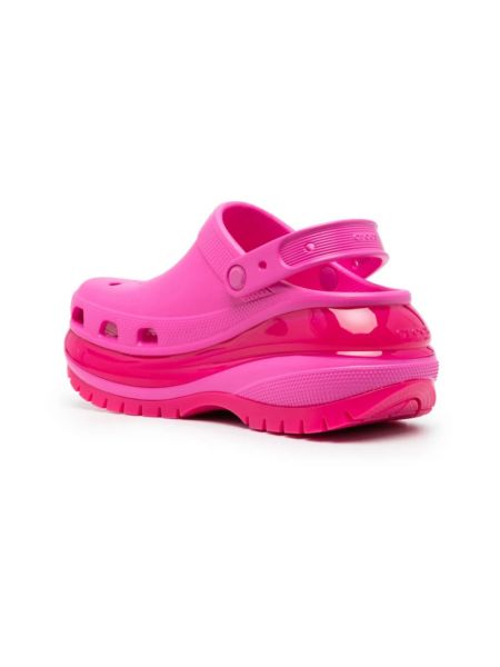 Calzado con plataforma Crocs rosa