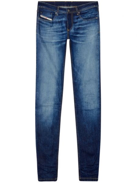 Skinny fit džínsy s nízkym pásom Diesel modrá