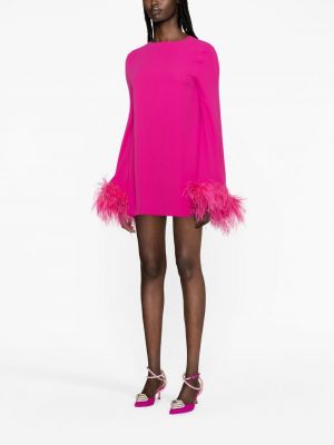 Koktejlové šaty z peří Nervi růžové