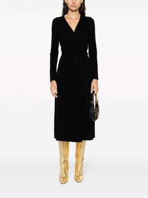 Vlněné šaty Dvf Diane Von Furstenberg černé