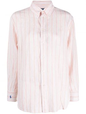 Ленена риза на райета Polo Ralph Lauren