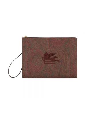 Kopertówka z wzorem paisley żakardowa Etro czerwona