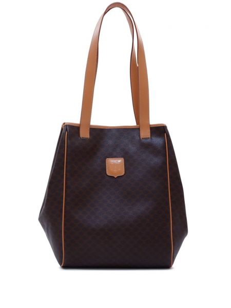 Kožená nákupná taška Céline Pre-owned hnedá