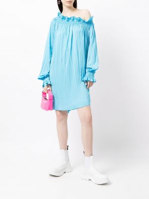 Mini vestido plisado Msgm azul