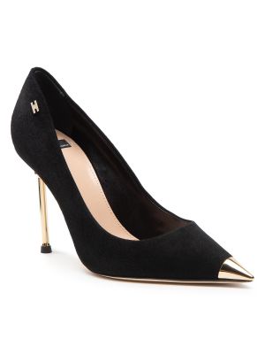 Полуотворени обувки с ток с ток Elisabetta Franchi черно