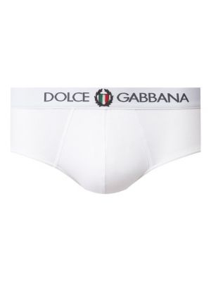 Хлопковые трусы Dolce & Gabbana белые