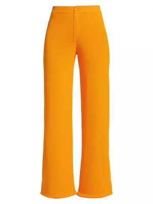 Широкие укороченные брюки вязки в рубчик Jabber Simon Miller, sherbet orange