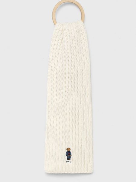 Вълнен шал Polo Ralph Lauren бяло