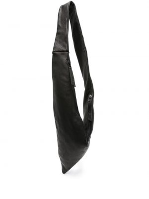 Asymetrická kožená taška přes rameno Trippen černá