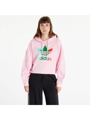 Φούτερ με κουκούλα Adidas Originals ροζ