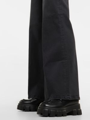 Pantaloni cu talie înaltă Frame negru