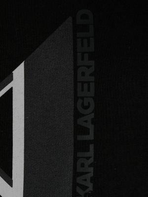 Sportovní kalhoty s potiskem Karl Lagerfeld černé