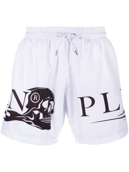 Shorts à imprimé de sport Philipp Plein blanc