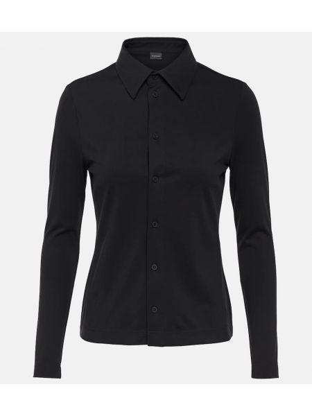 Camisa de tela jersey Balenciaga negro