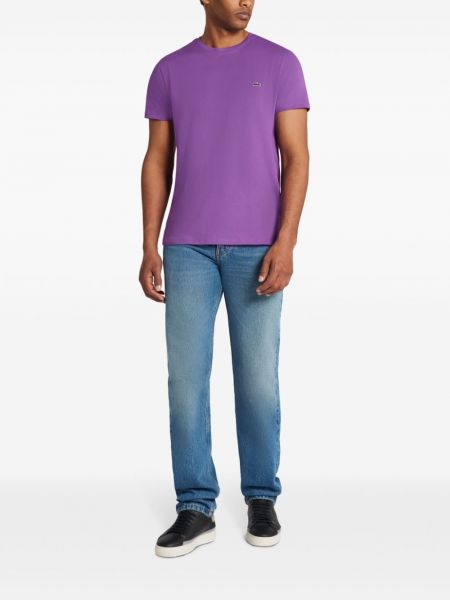 Kokvilnas t-krekls Lacoste violets